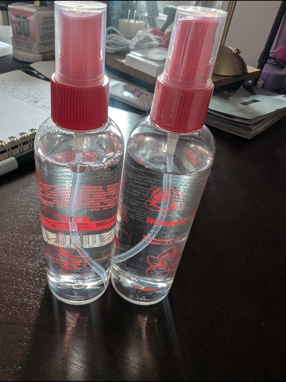 Rosewater Facial Spritz – Clear Liquid Spray (2 Pack)